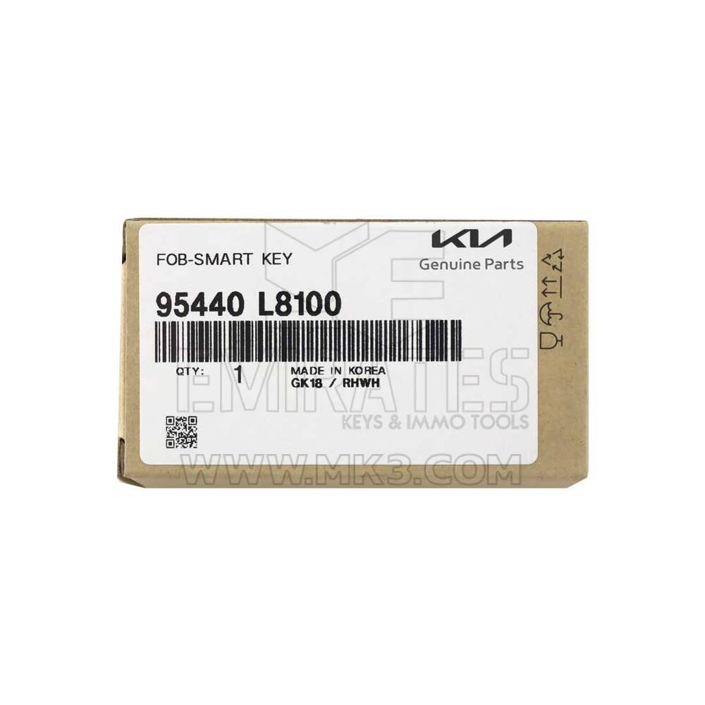 New Kia K8 2022 Genuine/OEM Smart Remote 4 Button Auto Start 433MHz Manufacturer Part Number: 95440-L8100 - FCC ID: CQOFN01050 OEM Box | Emirates Keys