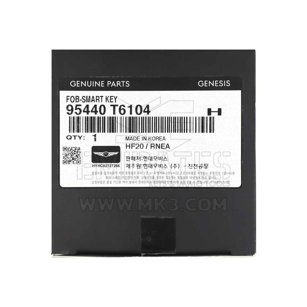 Nueva llave remota inteligente Genesis GV80 2022 genuina/OEM 433MHz 5+1 botones Número de pieza OEM: 95440-T6104 | Cayos de los Emiratos