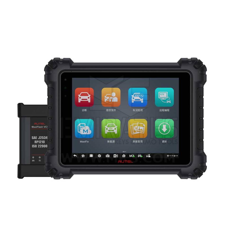 Tablet diagnostico Autel MaxiSYS MS909 con MaxiFlash VCI/J2534 + dispositivo videoscopio di ispezione digitale MaxiVideo MV480 gratuito