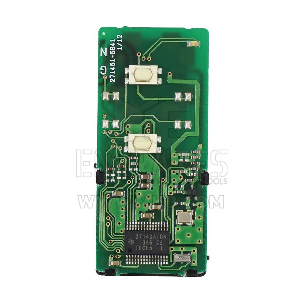 مفتاح تويوتا الذكي الأصلي/الأصلي المستعمل ذو الزرين 312 ميجا هرتز غطاء أسود PCB 271451-5841 عالي الجودة بأفضل سعر | مفاتيح الإمارات