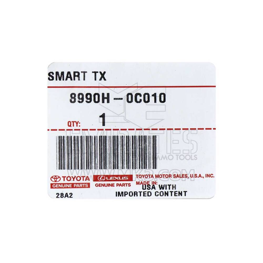 Toyota Tundra 2022 Genuine/OEM Smart Remote Key 3+1 Button 12.11/314.35MHz OEM Part Number: 8990H-0C010 / 8990H-0C011 | Emirates Keys