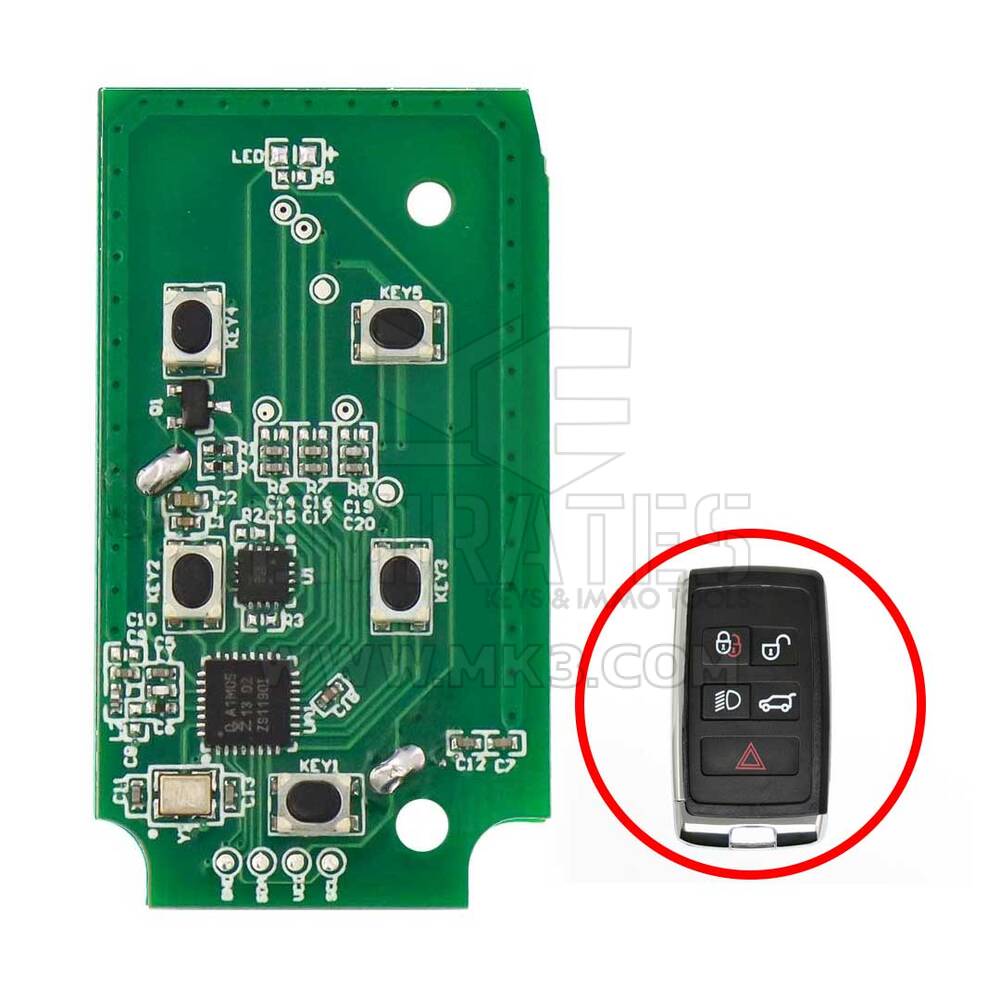 Teclado inteligente Lonsdor para JLR Land Rover Jaguar 2018-2022 5 botones 433 MHz