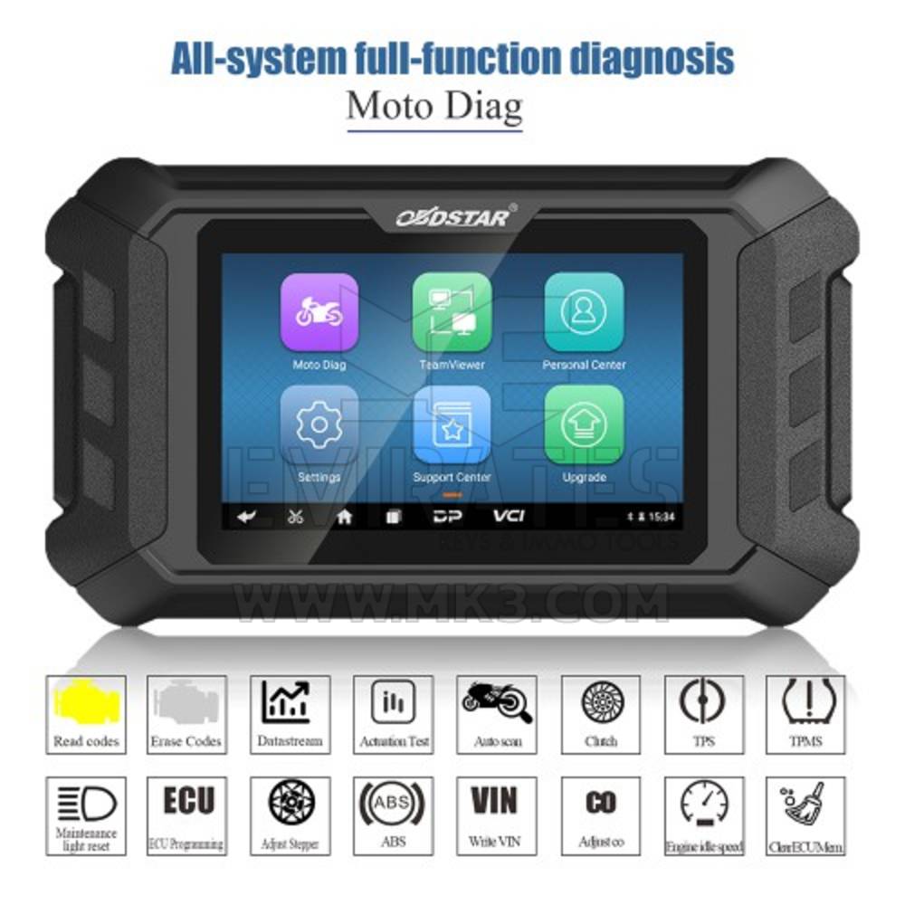 Tablette d'appareil OBDStar MS50 pour le diagnostic de moto | MK3