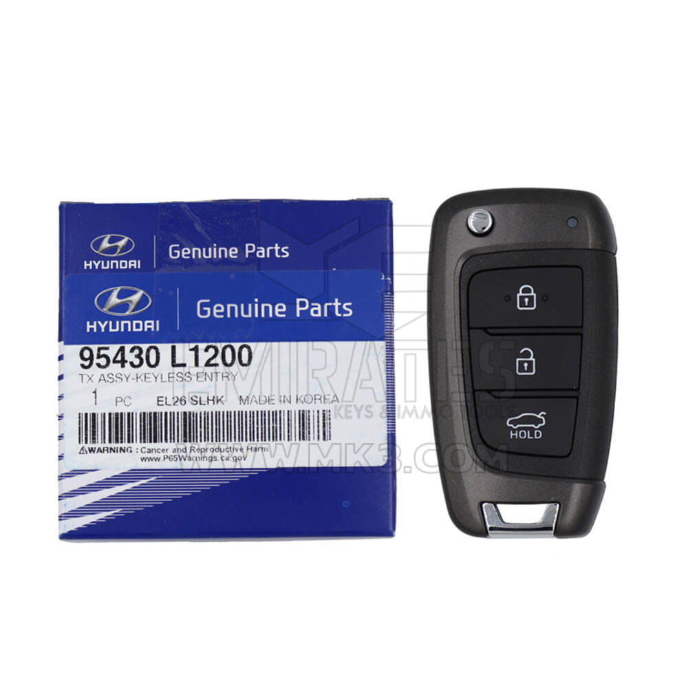 NUOVO Hyundai Sonata 2020 Genuine/OEM Flip Remote Key 3 Pulsanti 433MHz 95430-L1200 95430L1200, FCCID: RKE-4F40 | Chiavi degli Emirati