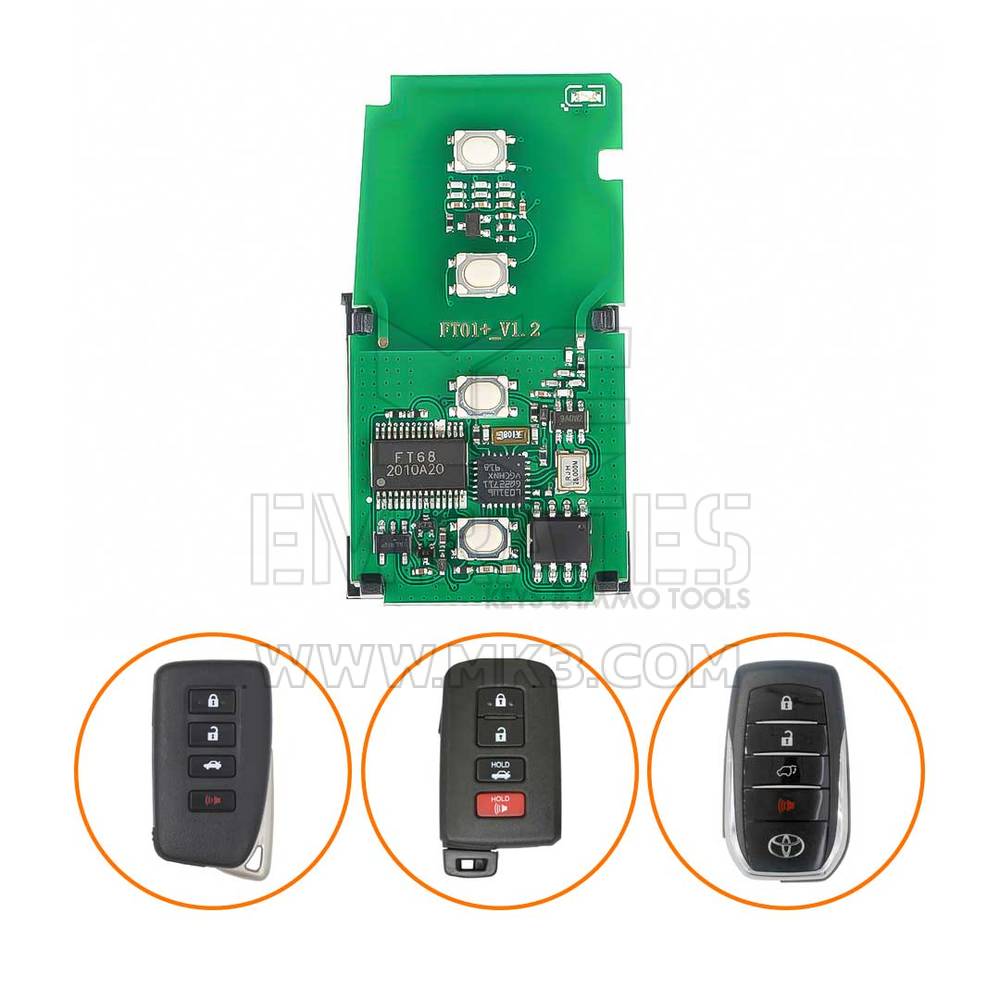 Lonsdor FT01+ Toyota Lexus 8A 88 A9 PCB chiave intelligente universale