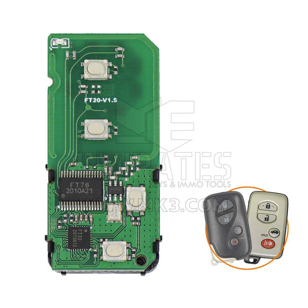 Lonsdor A433D 433.92MHz Toyota 4D Akıllı Anahtar PCB 3370D