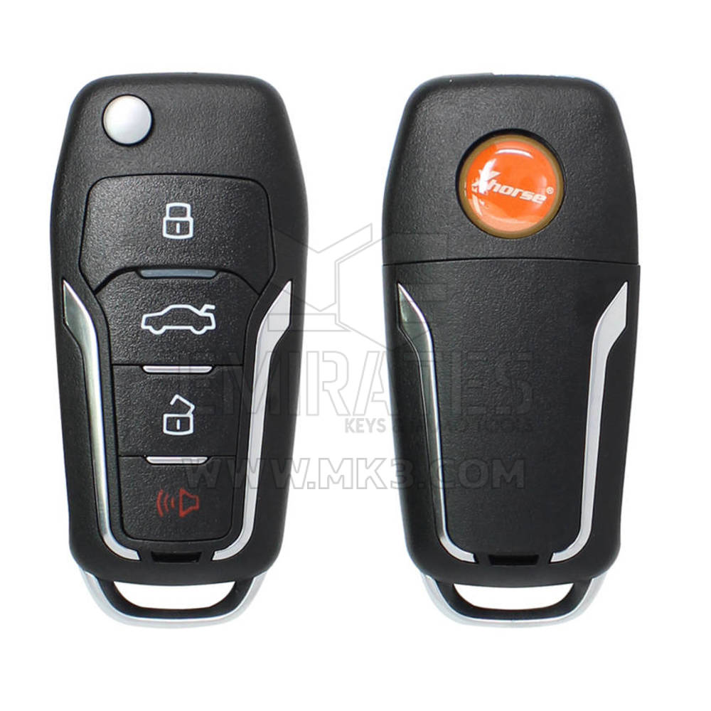 Xhorse VVDI Key Tool VVDI2 Flip Remote Key 4 Boutons Type Ford avec Super Transpondeur XEFO01EN compatible avec les outils de génération VVDI | Clés Emirates