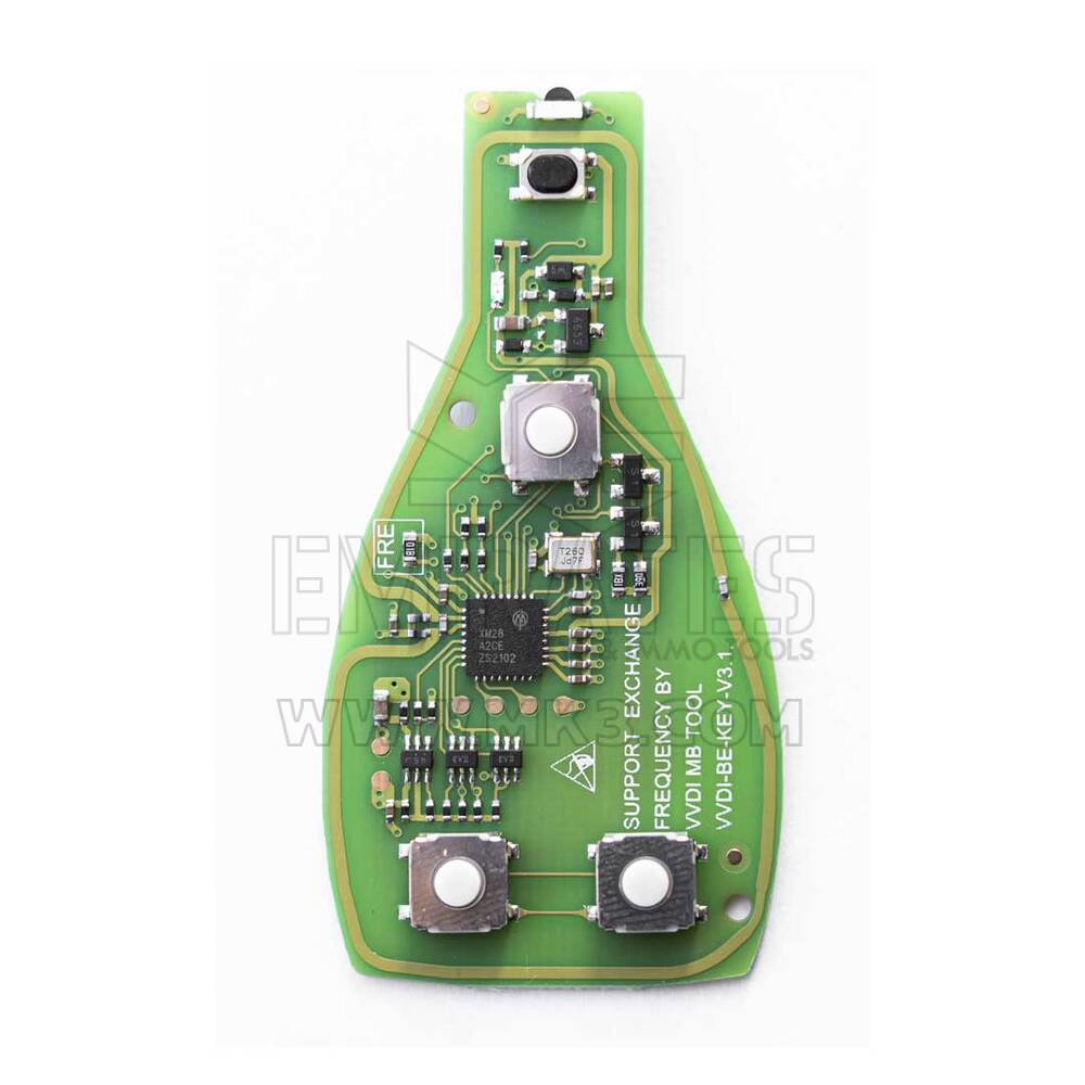 Xhorse Mercedes BGA Chrome 433-315MHz PCB + Aftermarket Shell 4 Buttons Without Logo - MK8818 - f-2