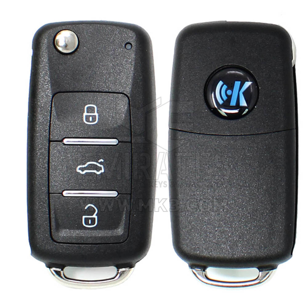 Keydiy KD Universal Flip Remote 3 Botones Volkswagen Tipo B08-3 Funciona con KD900 y KeyDiy KD-X2 Remote Maker and Cloner | Claves de los Emiratos