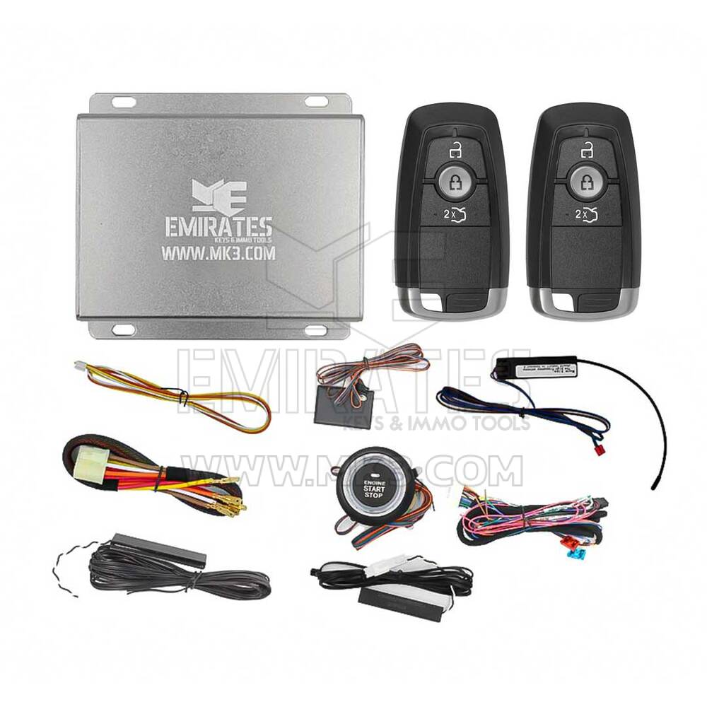 نظام بدء تشغيل المحرك العالمي EG-020 Ford Smart Key 2 + 1 Button Model