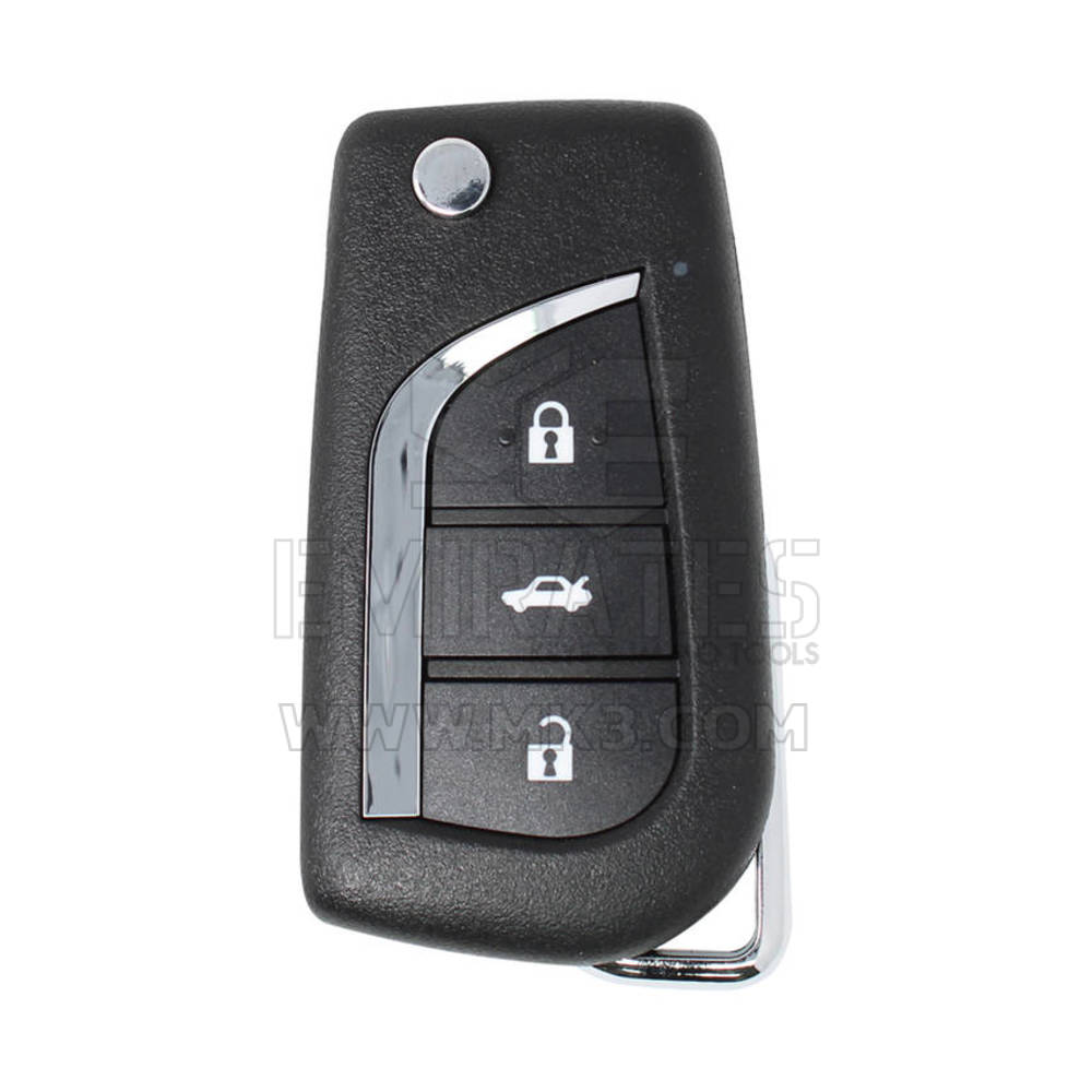 Xhorse VVDI Key Tool VVDI2 Wireless Flip Remote Key 3 Botões Toyota Type XNTO00EN