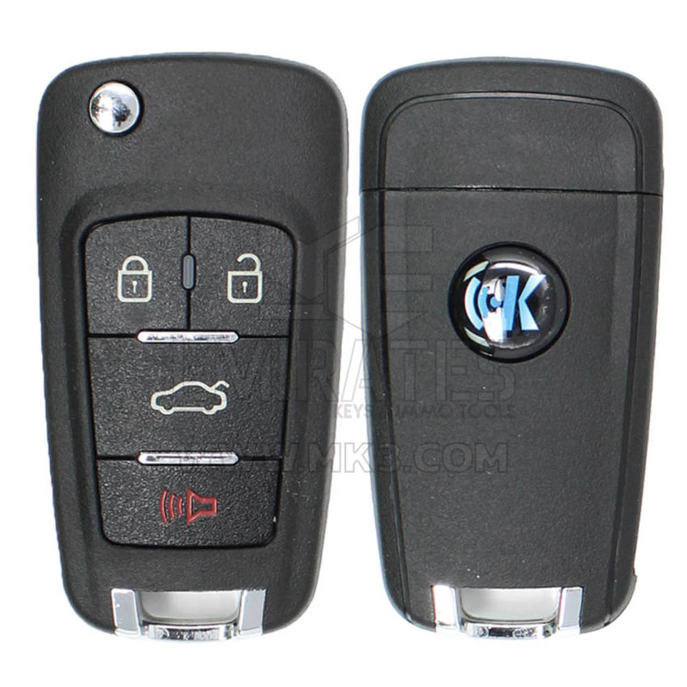 Chiave remota Keydiy KD Universal Flip 3 + 1 pulsanti Chevrolet tipo B18 Funziona con KD900 e KeyDiy KD-X2 Remote Maker e Cloner | Chiavi degli Emirati