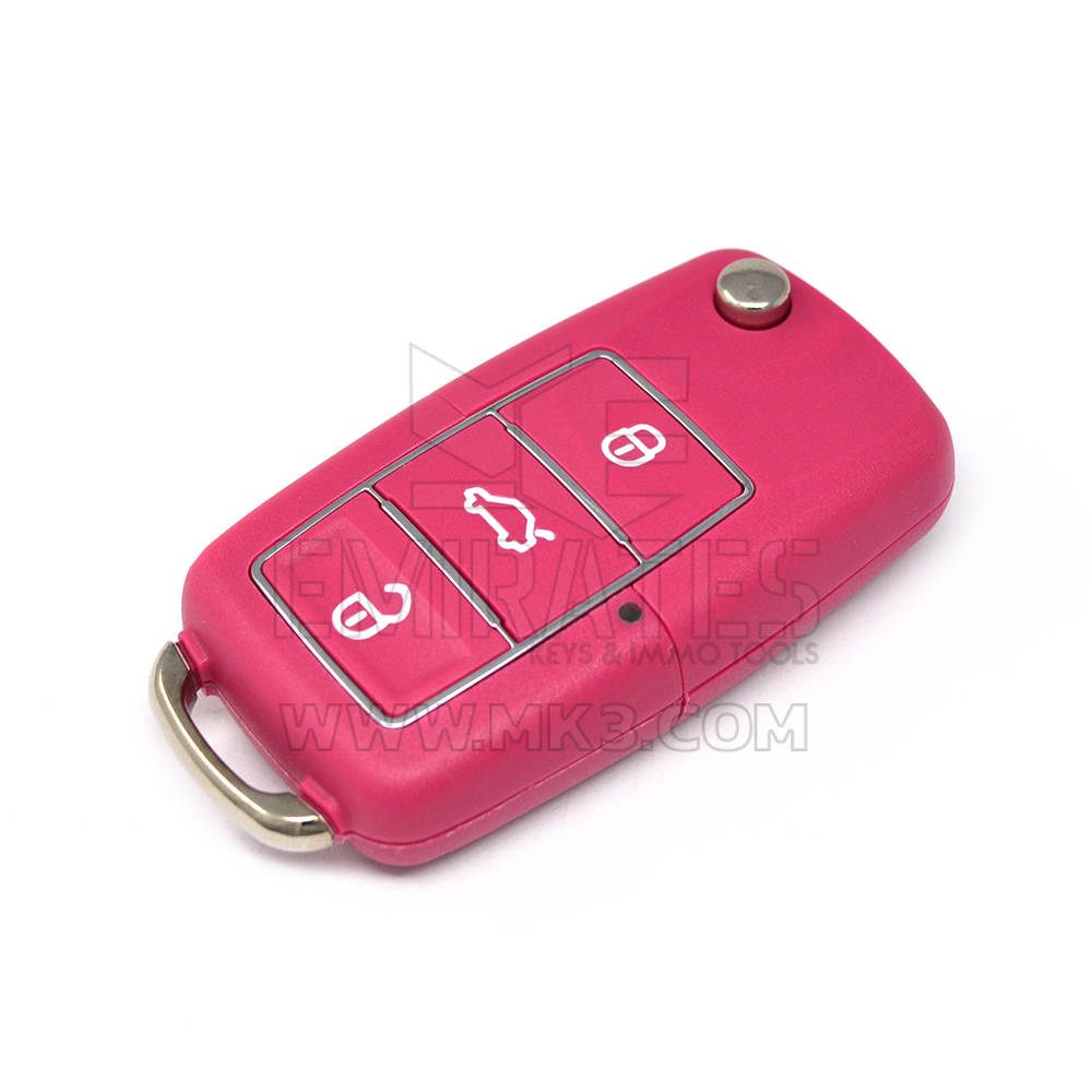 Nueva Xhorse VVDI Key Tool VVDI2 Wire Flip Remote Key 3 botones Rosa XKB502EN Compatible con todas las herramientas VVDI | llaves de los emiratos