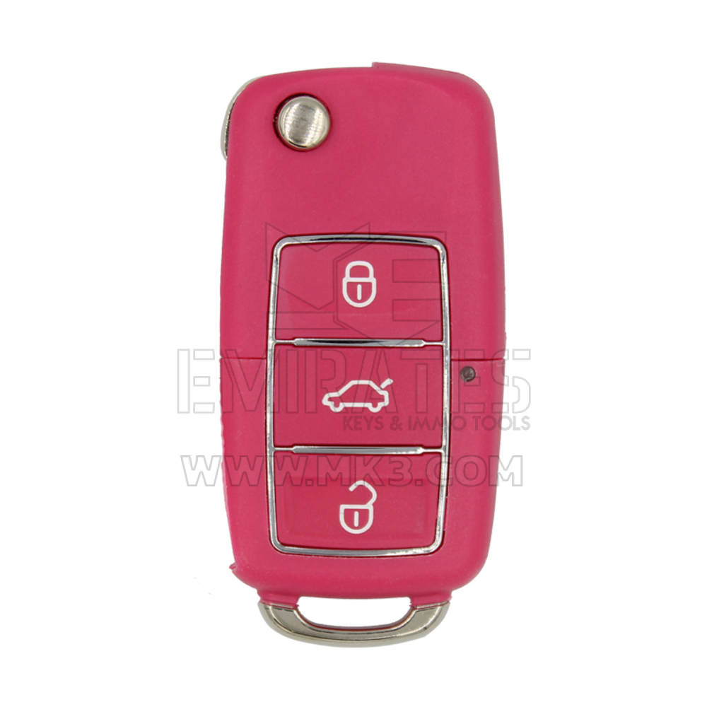 Xhorse VVDI Key Tool VVDI2 Wire Flip Remote Key 3 Button Pink XKB502EN