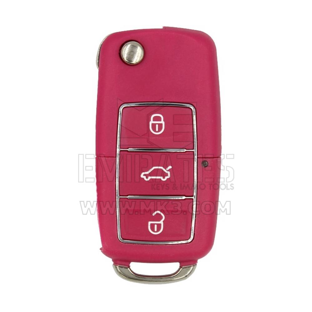 Mando Universal Flip Face to Face 3 Botones 433MHz Tipo VW Color Rosa RD264