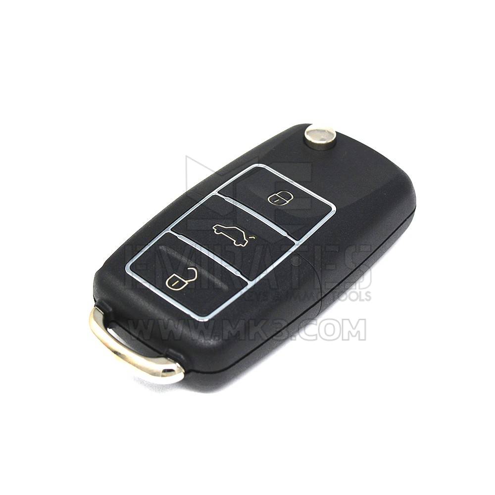 New Aftermarket Face to Face Universal Flip Remote Key 3 Buttons Adjustable Frequency VW Chrome Type RD389T High Quality Best Price | Emirates Keys