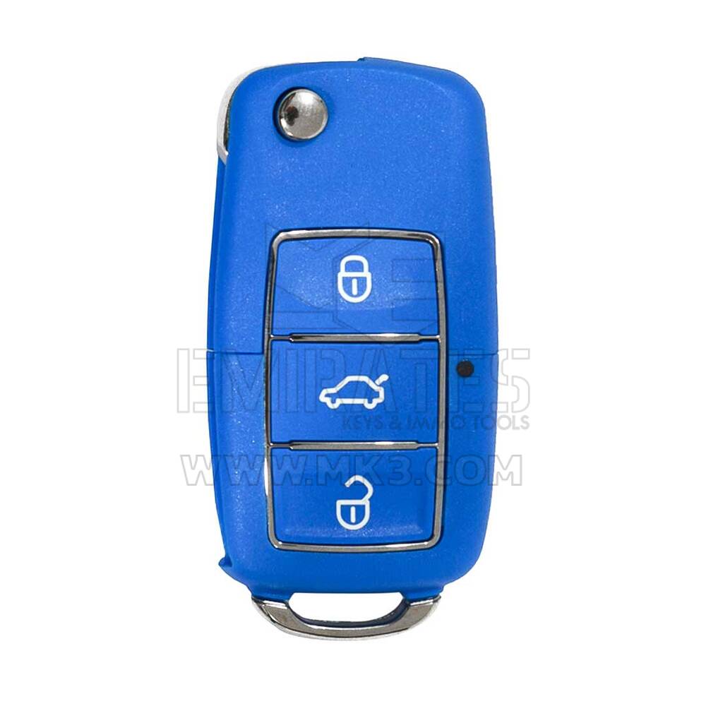 Copiadora Universal Face a Face Flip Remote 3 Botões Frequência Ajustável Tipo VW Azul