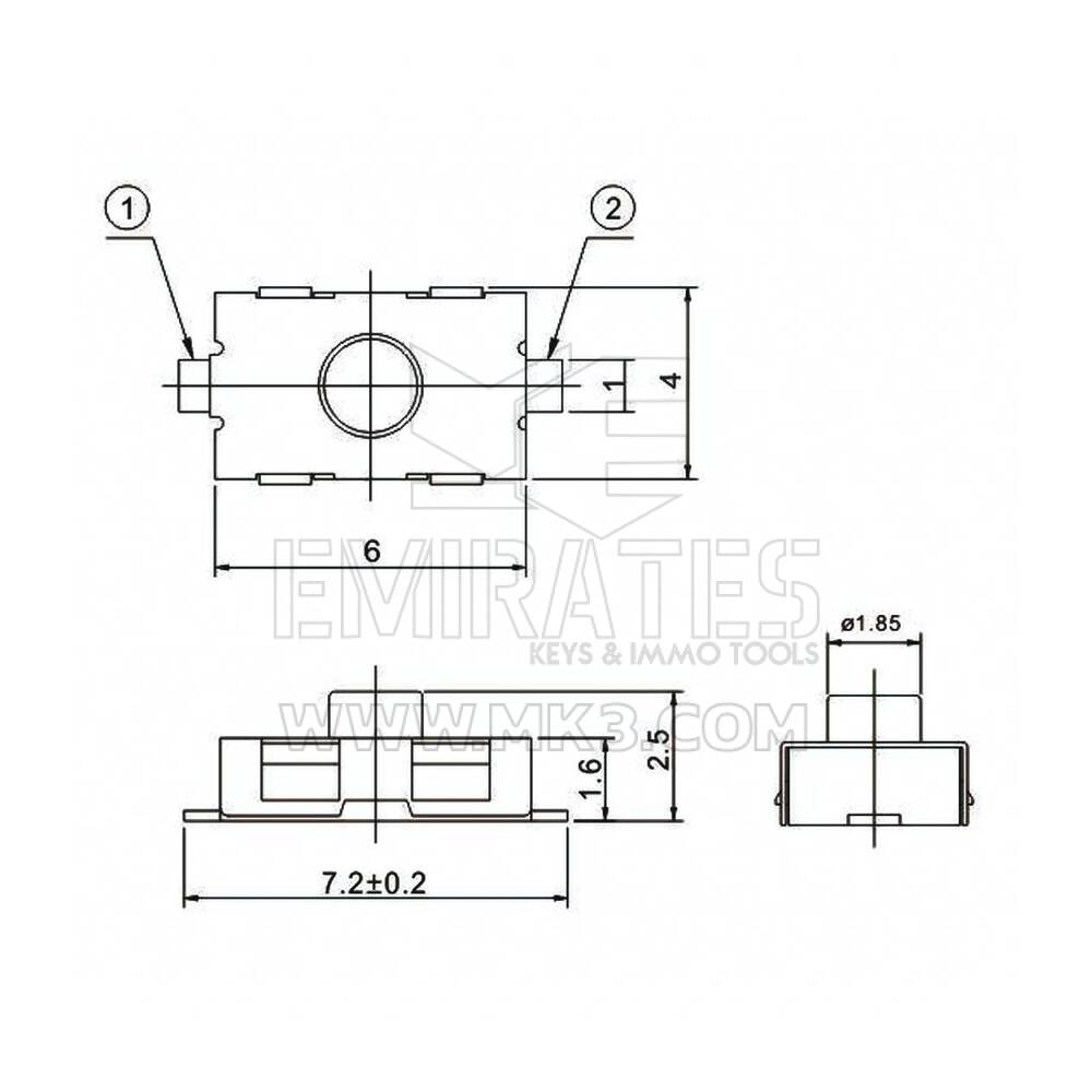 Button Tactile Switch Mercedes Renault 3.8X6X2.6H And a lot of Buttons Switch High Quality Best Price | Emirates Keys