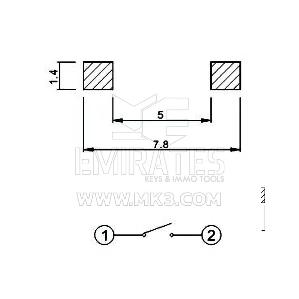 Button Tactile Switch Mercedes Renault 3.8X6X2.6H And a lot of Buttons Switch High Quality Best Price | Emirates Keys