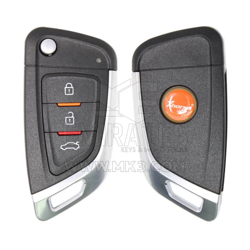 Nuovo Xhorse VVDI Key Tool Wire Flip Remote Key 3 pulsanti Nuovo tipo BMW XKKF02EN Supporta la generazione o la clonazione tramite lo strumento chiave VVDI e VVDI2 | Chiavi dell'Emirato