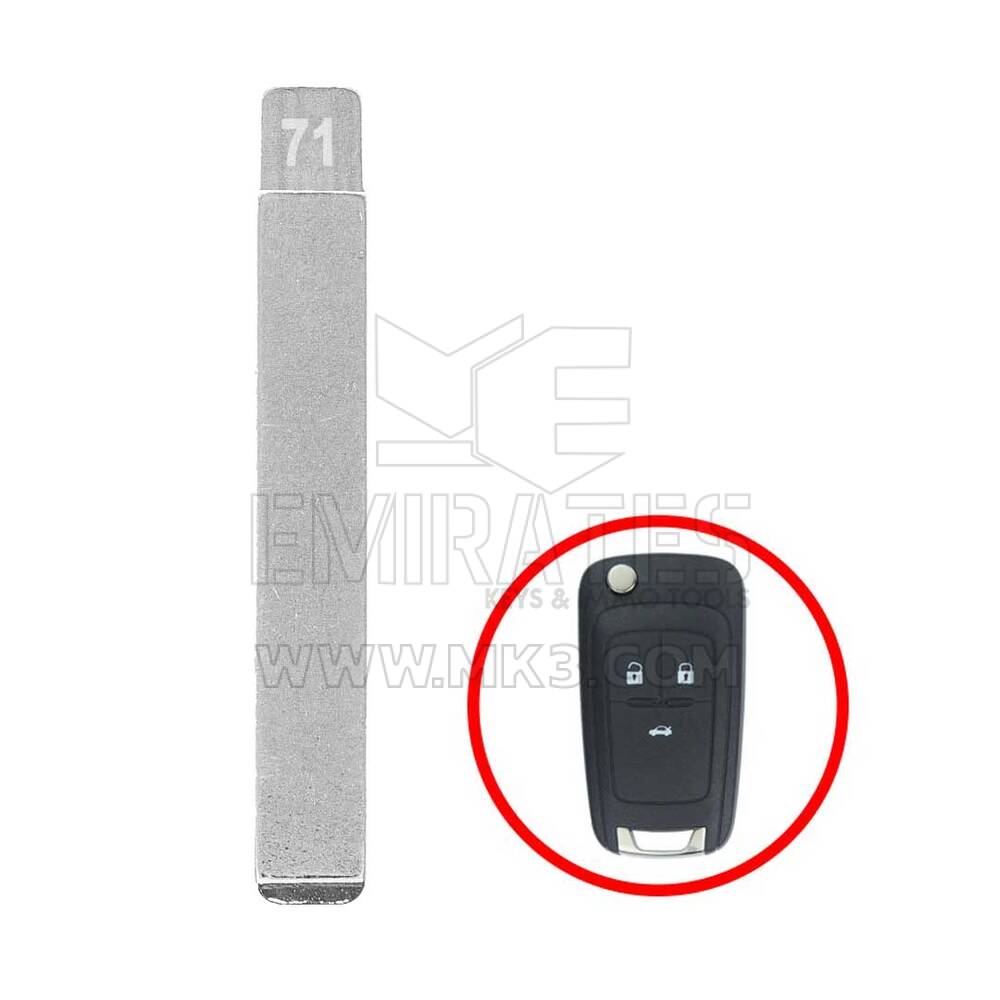 Chevrolet HU100 Flip Remote Key Blade