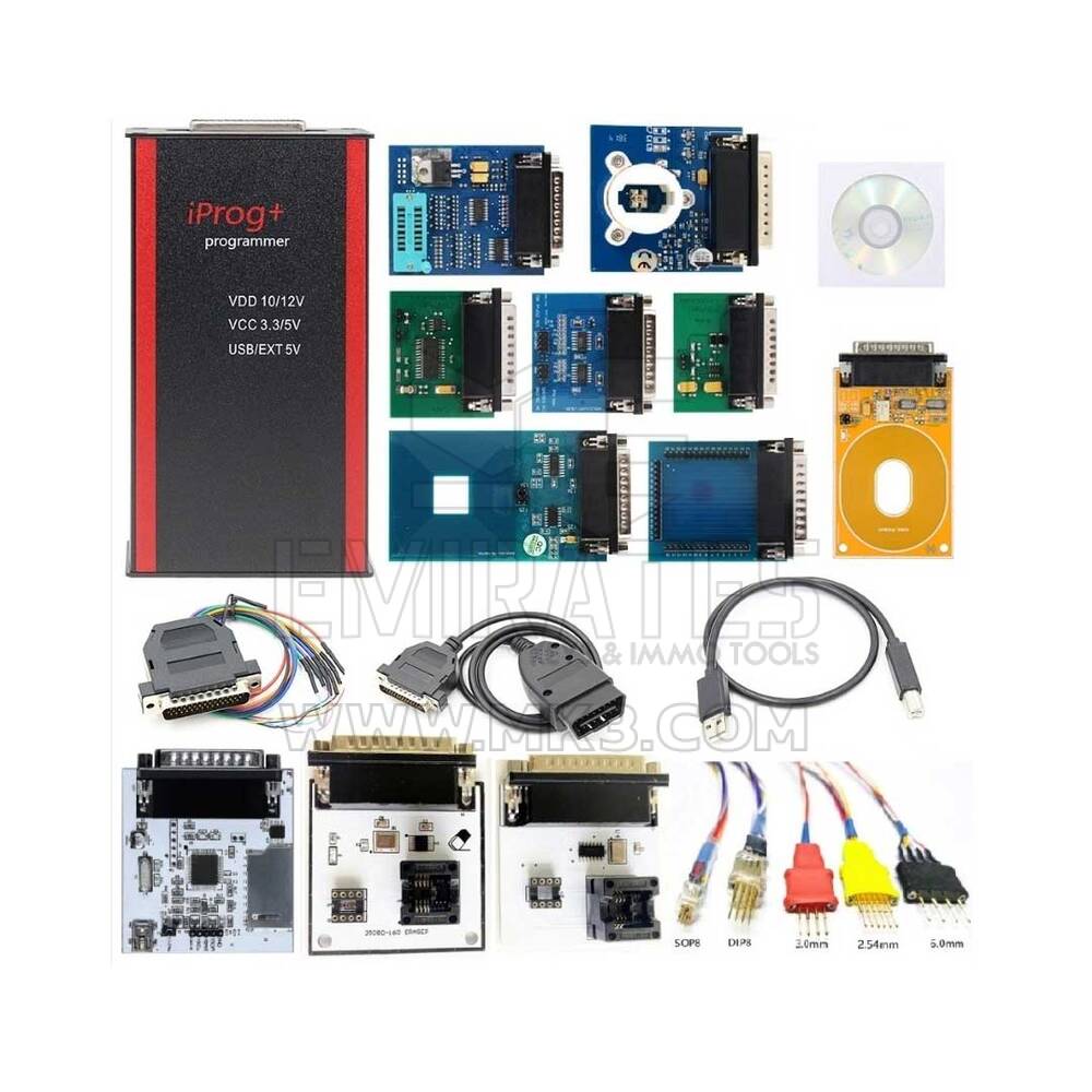 iProg+ Set Completo 11 Adaptadores + 3 Cables V84 | mk3