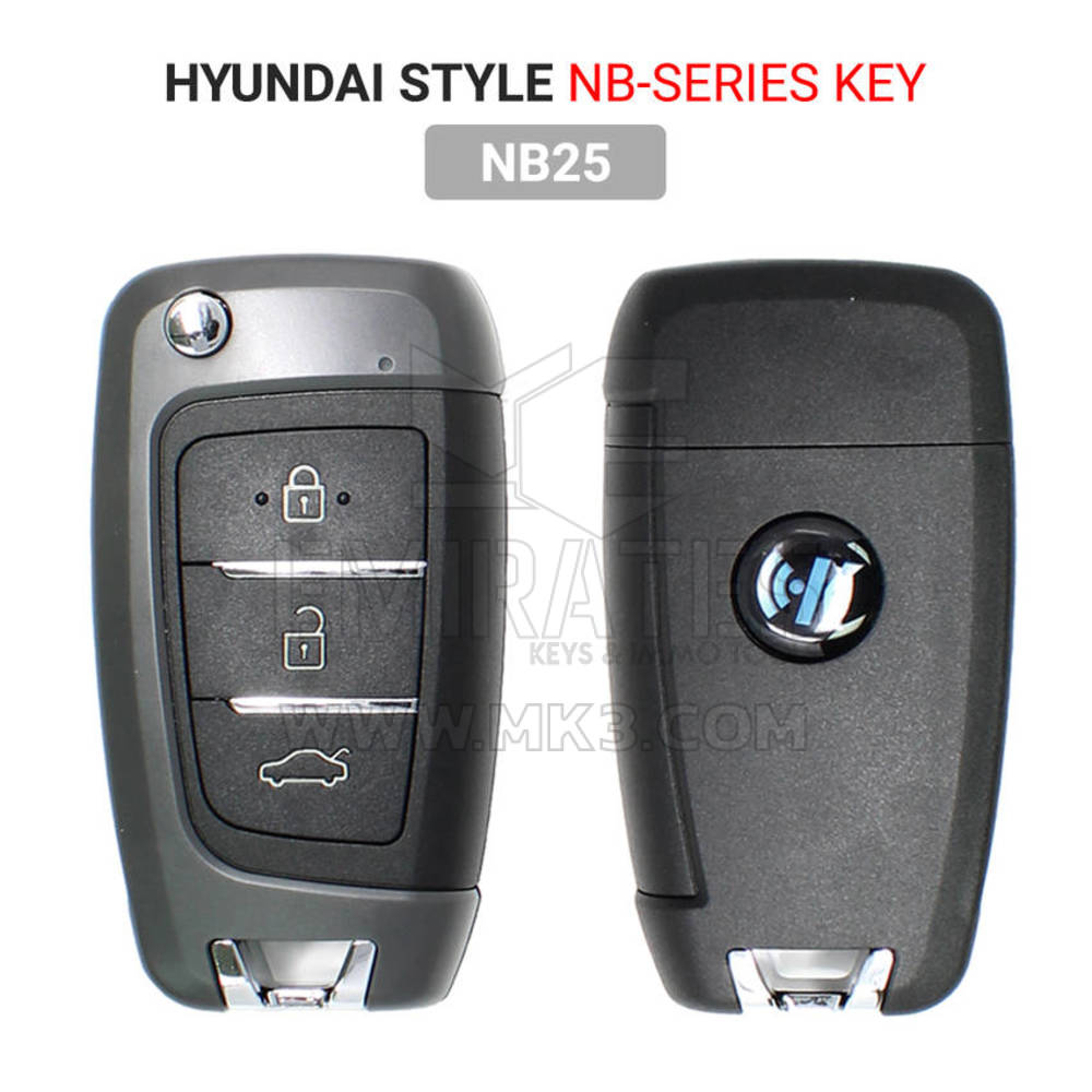 Keydiy KD Chiave Telecomando Universale Flip 3 Pulsanti Hyundai Tipo NB25 PCF - MK19937 - f-2