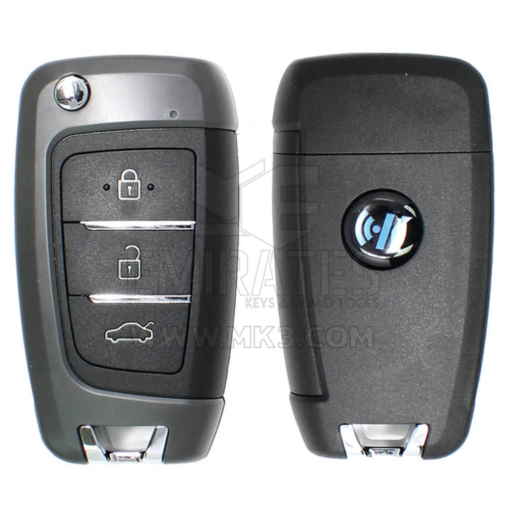Keydiy KD Universal Flip Remote Key 3 botones Hyundai tipo B25 funciona con KD900 y KeyDiy KD-X2 Remote Maker y Cloner | Claves de los Emiratos