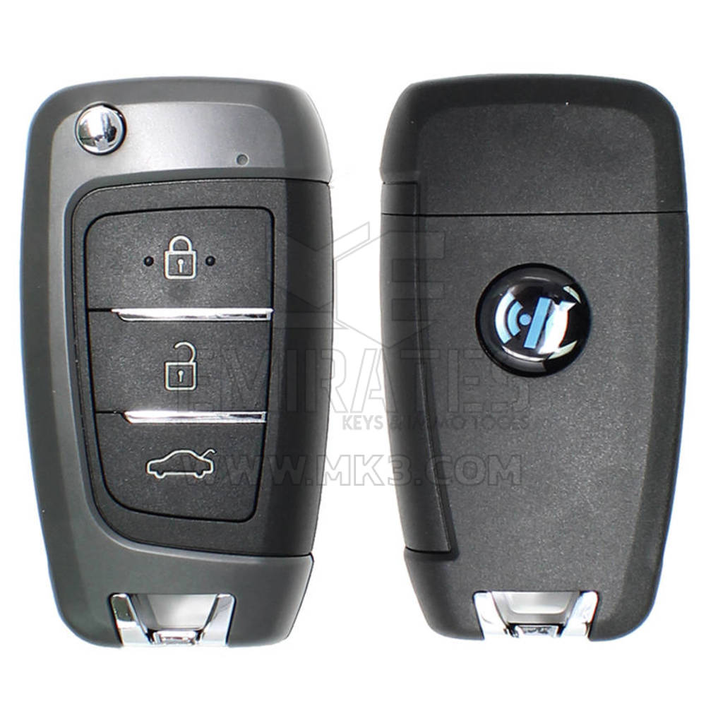 Keydiy KD-X2 Universal Flip Remote Key 3 أزرار هيونداي نوع B25 تعمل مع 900 دينار كويتي وصانع عن بعد ومستنسخ KeyDiy KD-X2 | الإمارات للمفاتيح