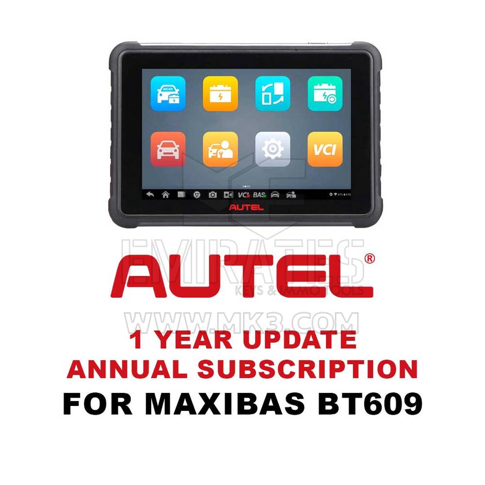 اشتراك تحديث Autel MaxiBAS BT609 لمدة عام واحد