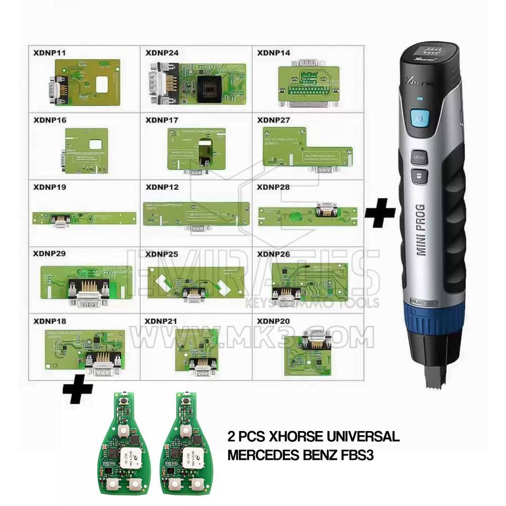 Xhorse MINI Prog Programmer and Solder Free Adapters Bundle