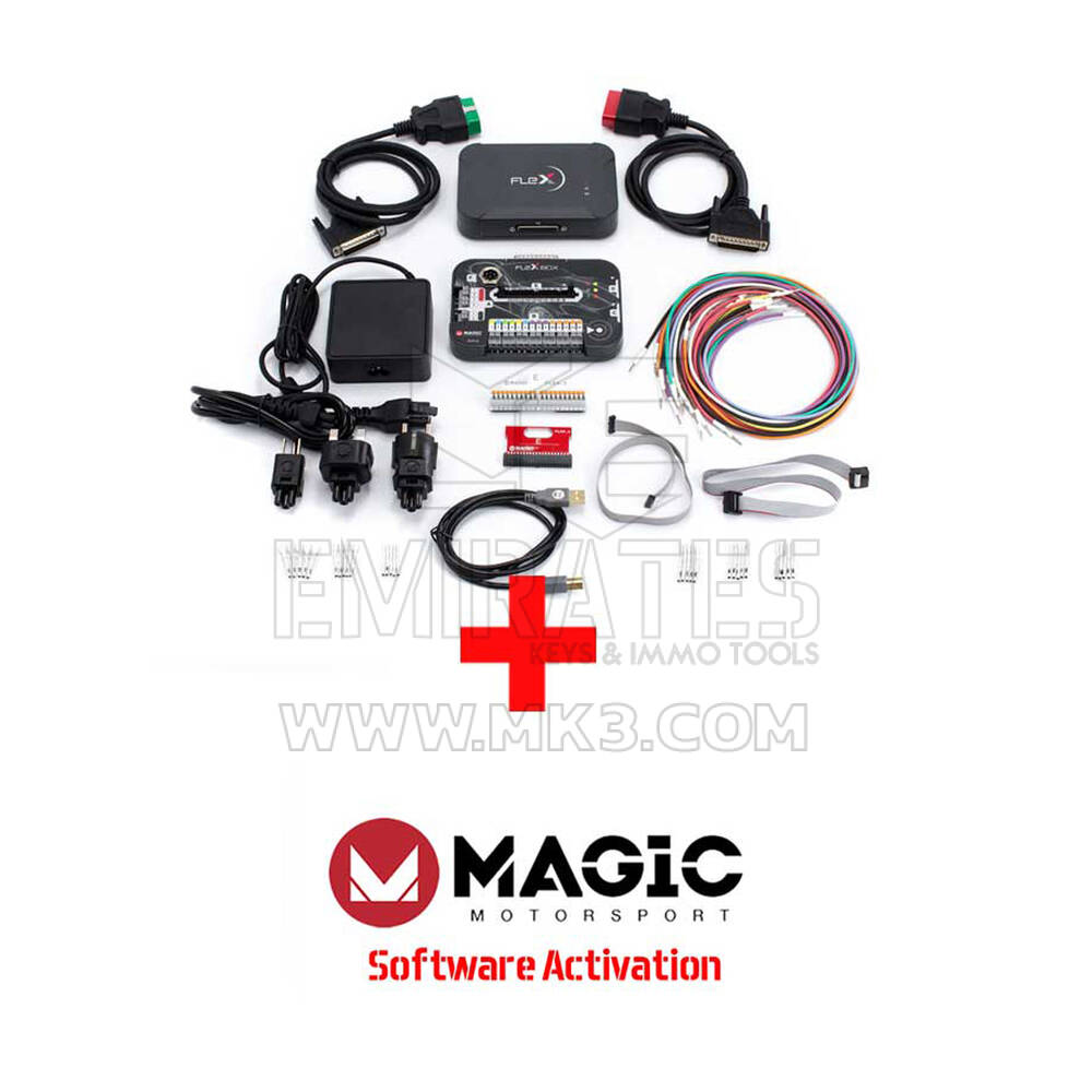 Kit MAGIC FLK02 FLEX Full HW + FLS0.1M ECU (carros, vans, bicicletas) OBD + Bench Master