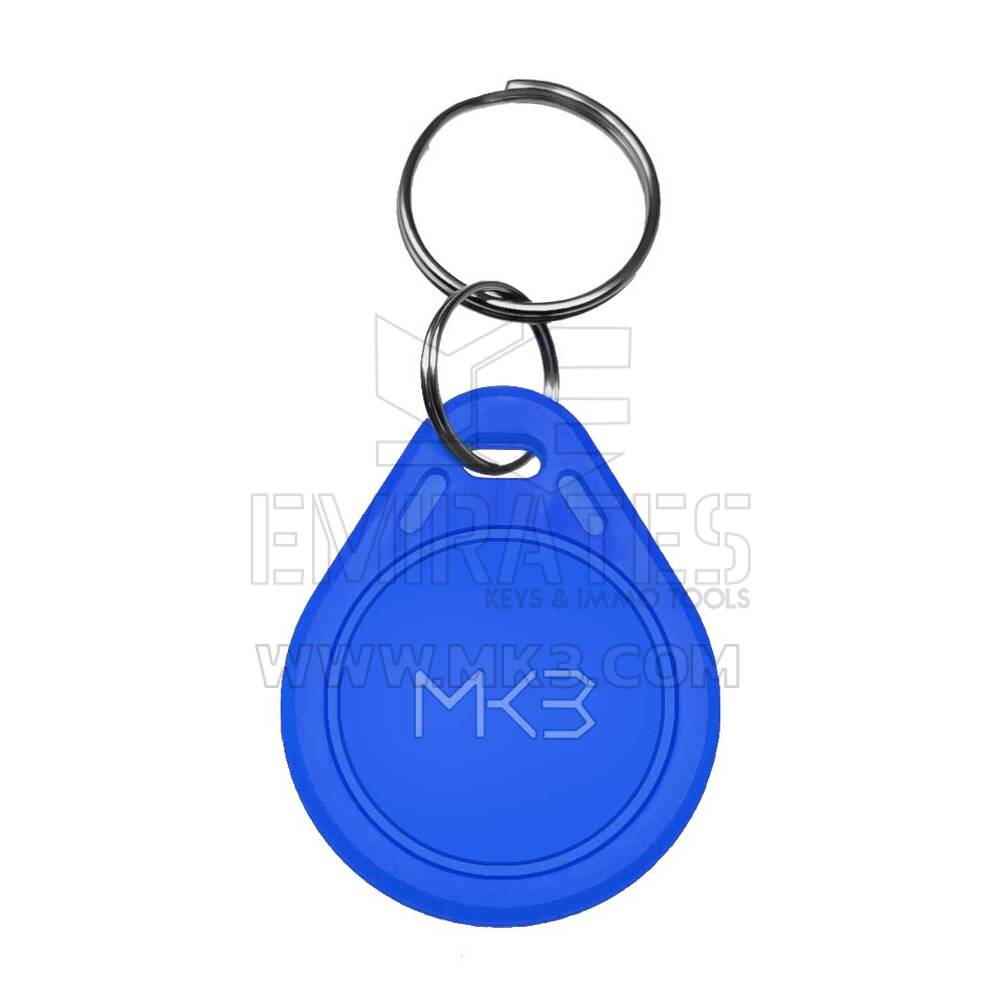 200x RFID KeyFob Tag 125Khz Re-writable Proximity T5577 Card Key Fob Blue Color & FREE Handheld Duplicator Card Reader Copier Writer | Emirates Keys
