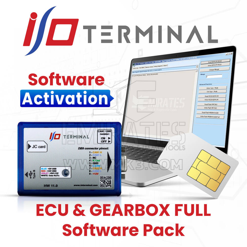 I/O IO Terminal Multi Tool - ECU & GEARBOX FULL Software Pack Activation