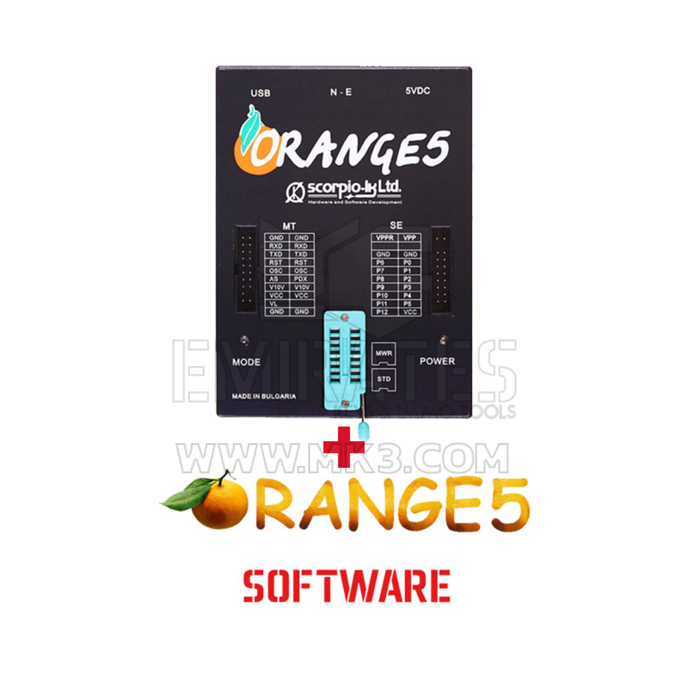 Programador Original Scorpio Orange5 - Kit Profesional con 40 Adaptador/Cable & Inmovilizador Software HPX