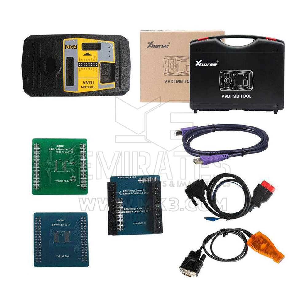 Xhorse VVDI MB BGA Tool Device لمرسيدس بنز مفتاح + 5 قطعة Mercedes BGA Chrome Remote Key 3 أزرار | الإمارات للمفاتيح