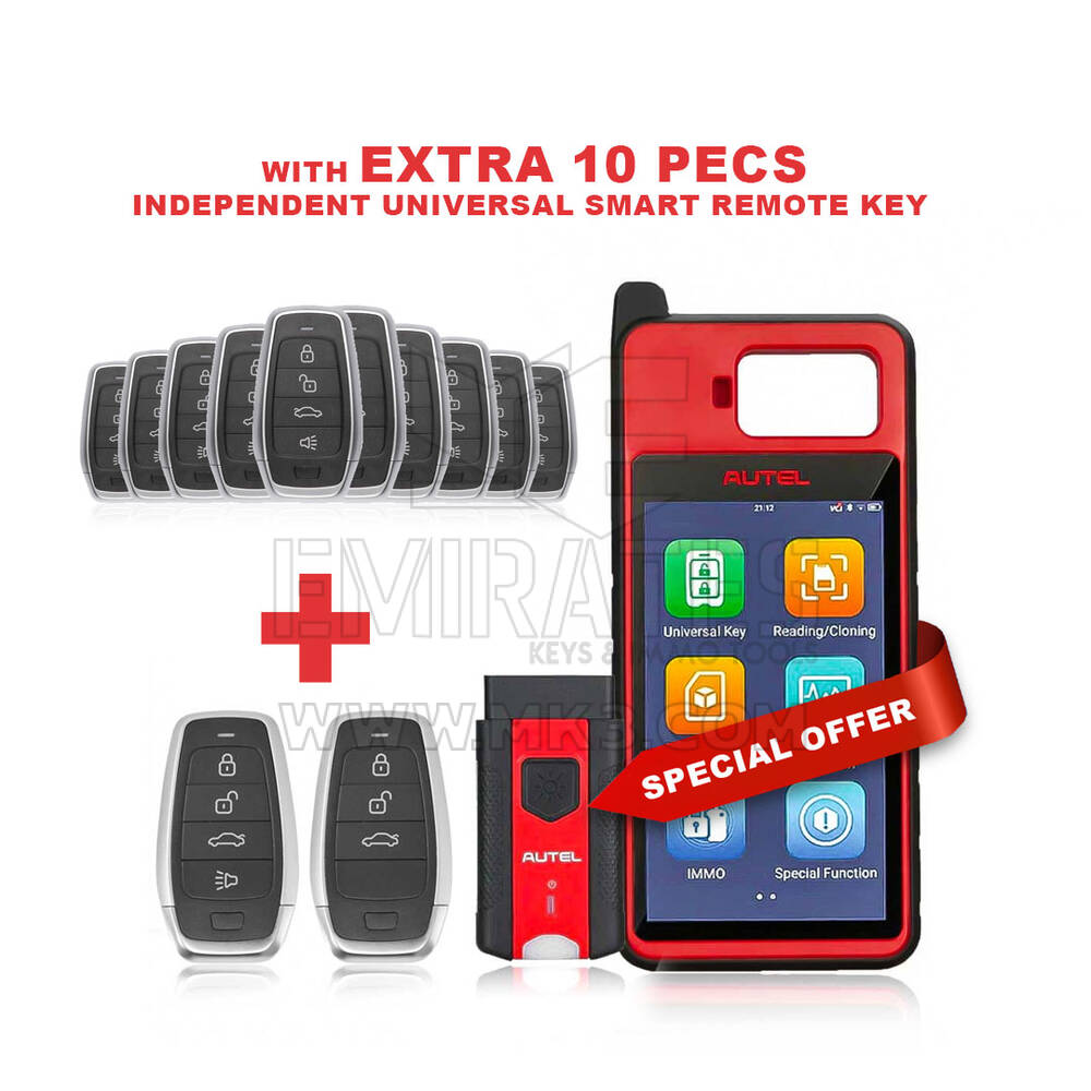 Autel MaxiIM KM100 IMMO Key Programmer Bundle With Extra 10 Pcs | MK3