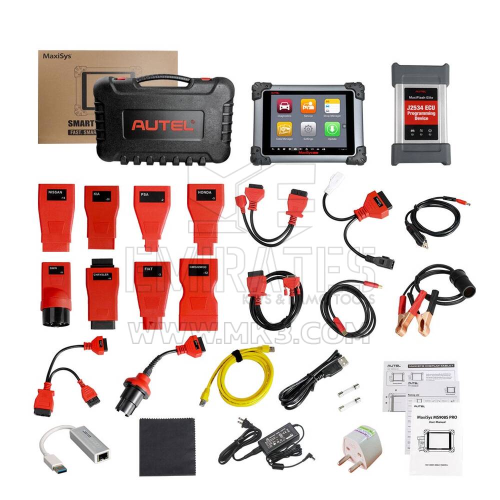 New Bundle Autel MaxiSys MS908S Pro Auto Diagnostic Coding And J2534 ECU Programming allows you to test various systems or parts and Get Free Gift Autel MaxiVideo MV105 Inspection Video Scope | Emirates Keys
