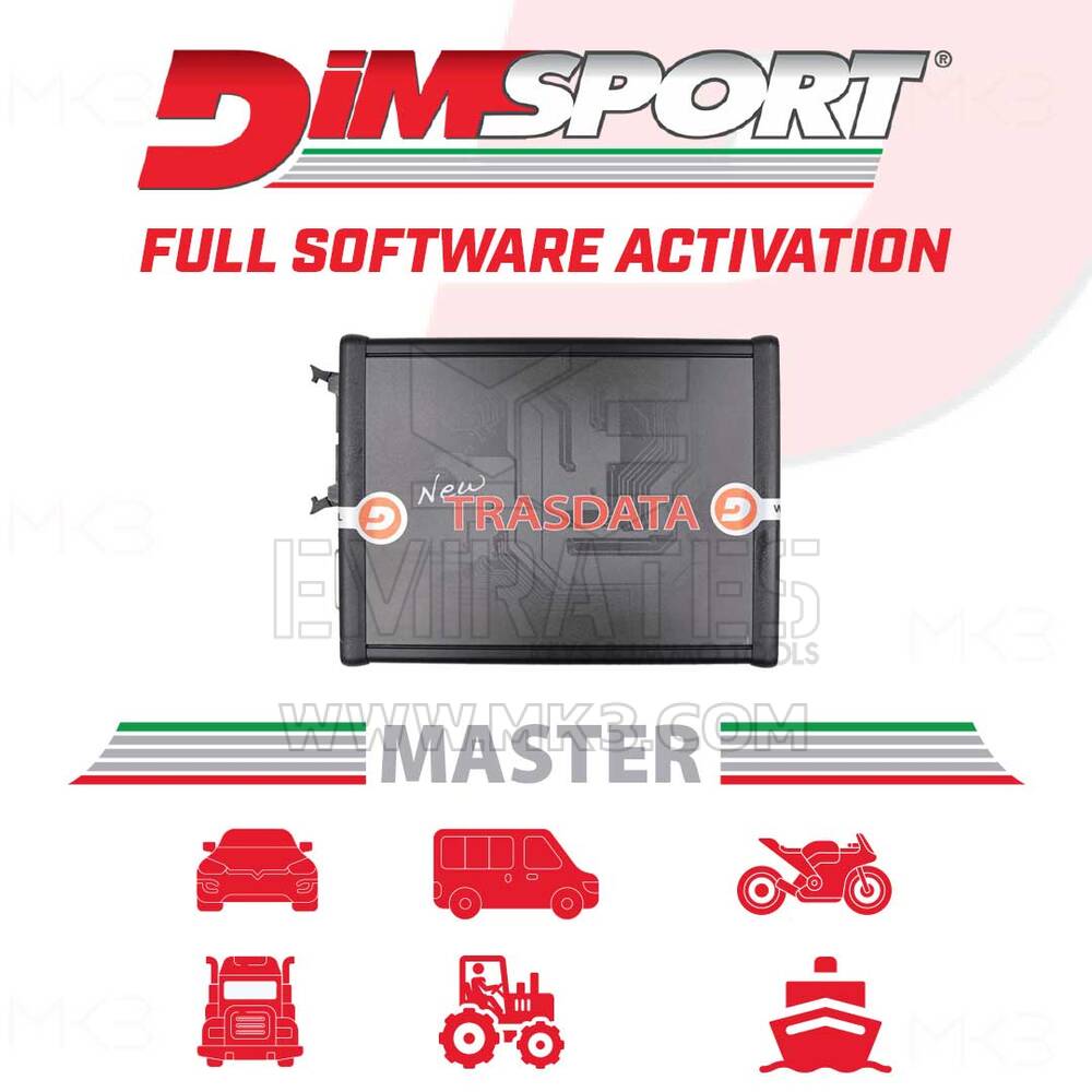 Novo pacote Trasdata da Dimsport com ativações completas de software mestre