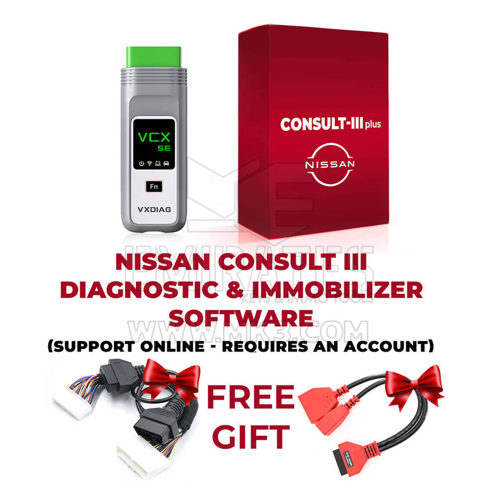 Pacote Nissan, software Consult III, dispositivo VCX SE e licença
