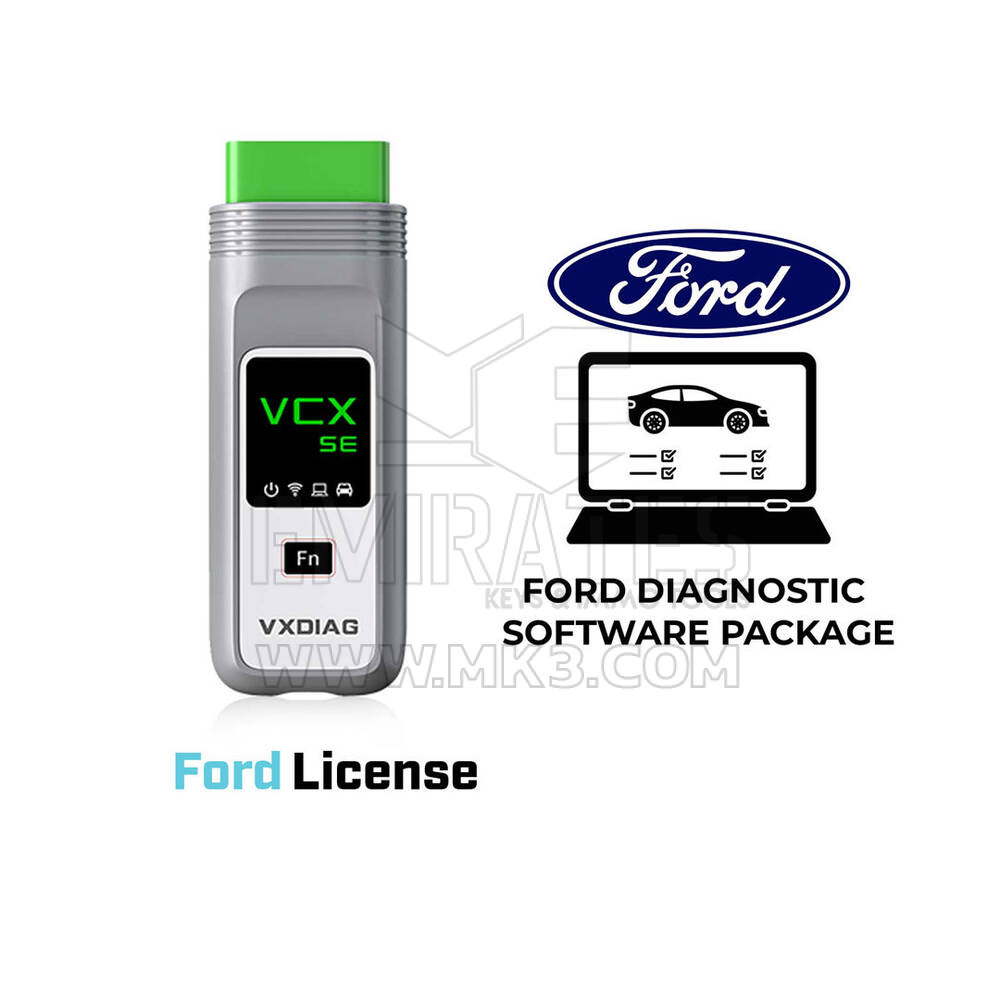 Pacote Ford por 1 ano, dispositivo VCX SE, licença e software