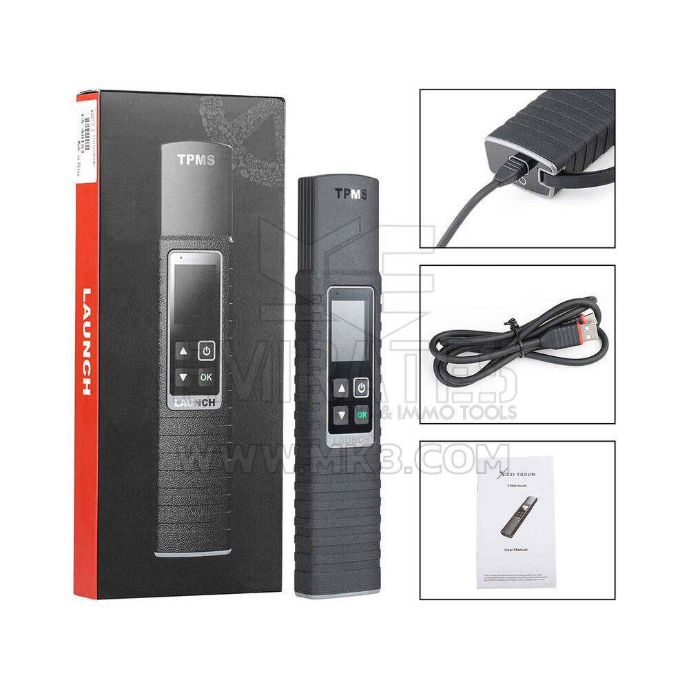 New Bundle 50 Pcs Launch TPMS sensors Rubber LTR-03 RF Sensor 315MHz & 433MHz 2 in 1  Tire Pressure  + Launch X-431 TSGUN TPMS WAND Tire Pressure Detector Activate For Free | Emirates Keys