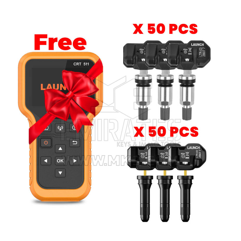 Launch 100 Pcs TPMS sensors With Free CRT511 Diagnostic & TPMS Tool