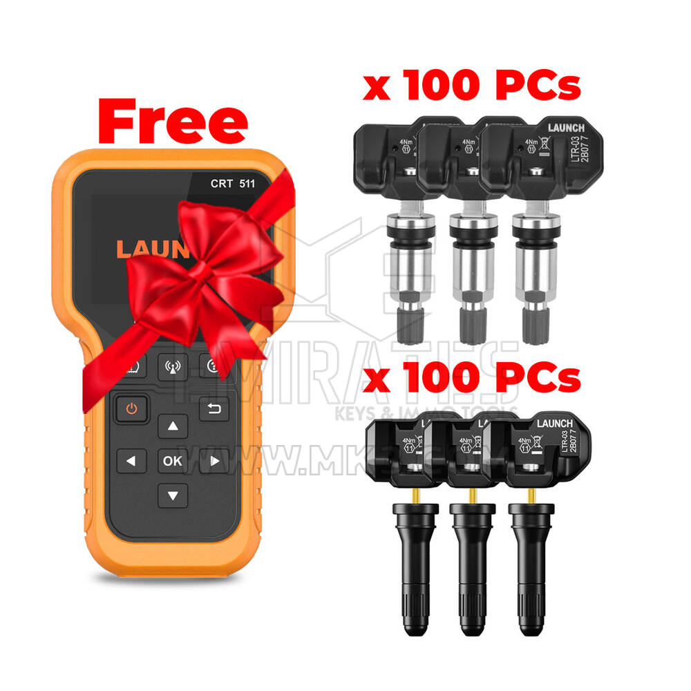 Launch 200 Pcs TPMS sensors With Free CRT511 Diagnostic & TPMS Tool
