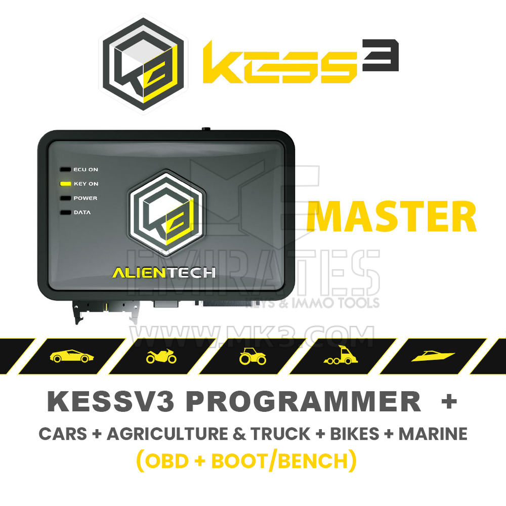 Alientech KESS3 Master Full VOITURES + AGRICULTURE & CAMION + VÉLOS + MARINE (OBD-Bench-Boot)