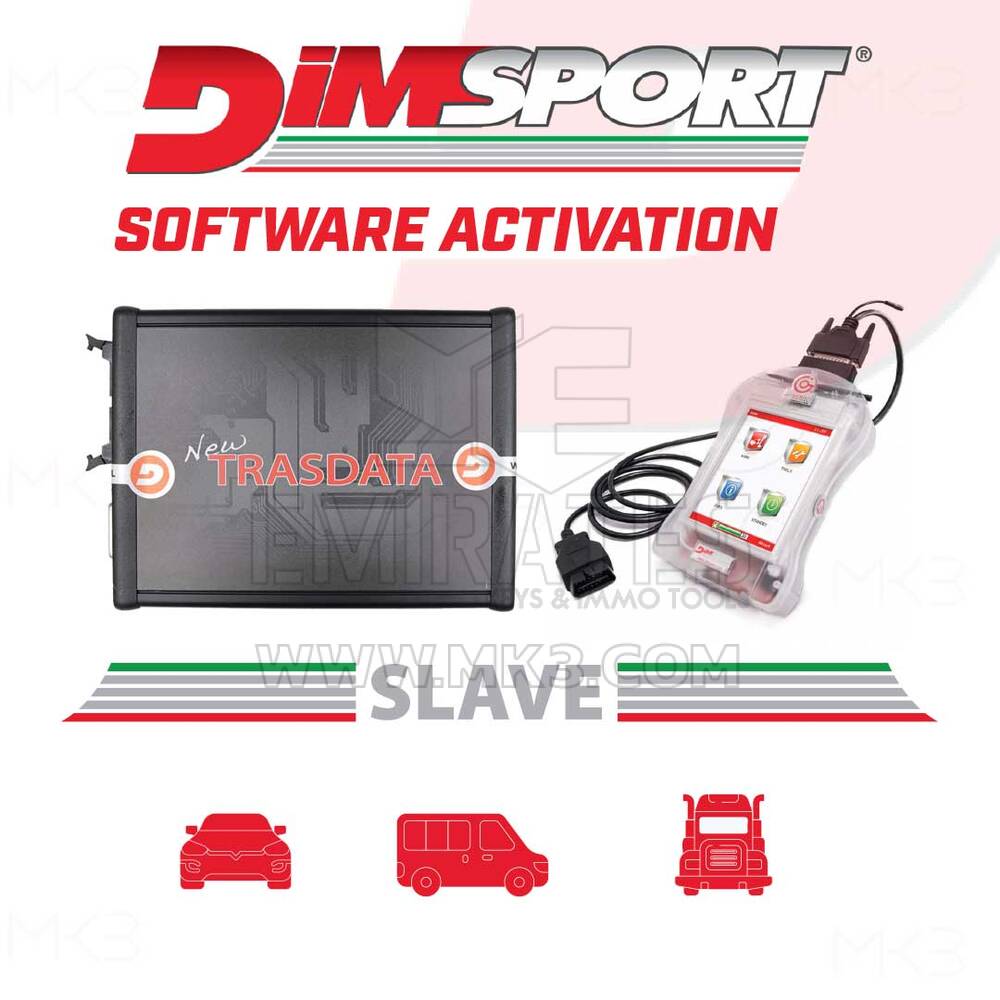 Dimsport - AV99ALL001T-PR - Activación de camiones, autobuses y vehículos comerciales ligeros nuevos Genius y nuevos Trasdata Slave