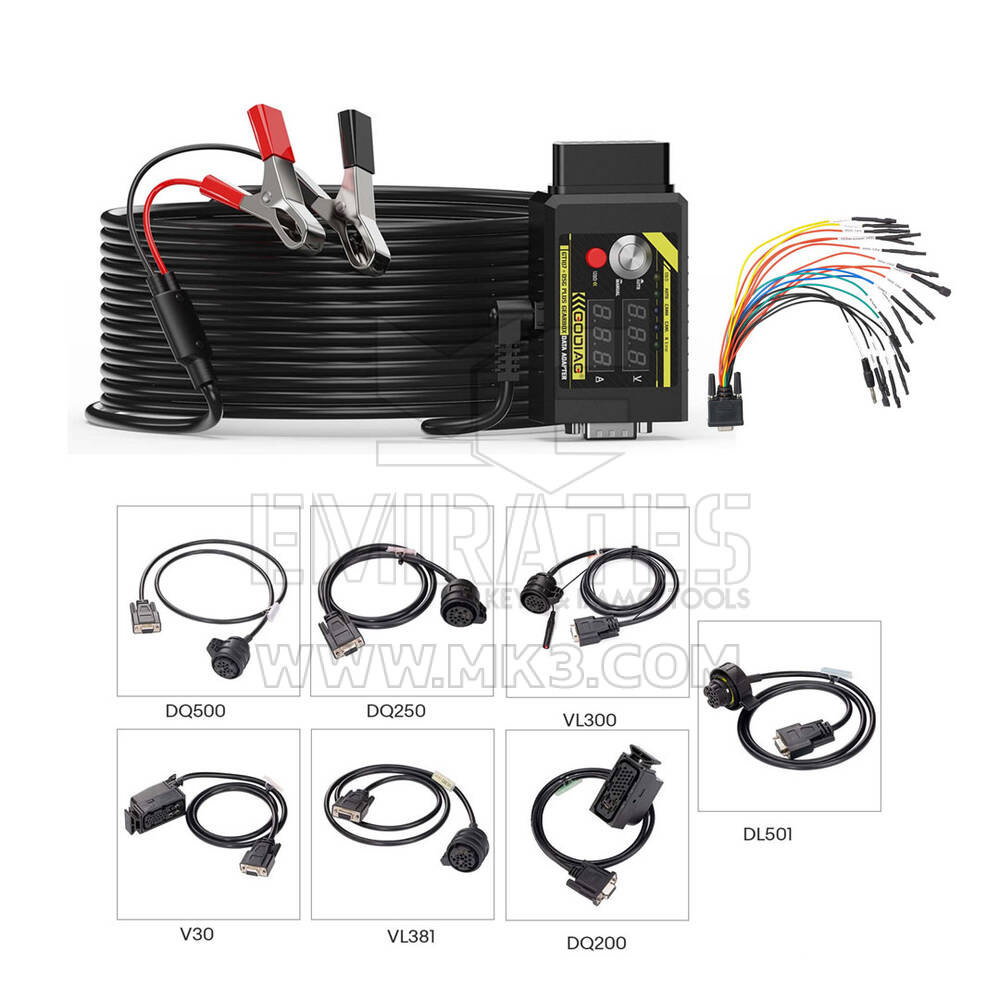 Adaptateur de données de boîte de vitesses GODIAG GT107+ DSG Plus + câble de boîte de vitesses GT107+, ensemble 7 en 1