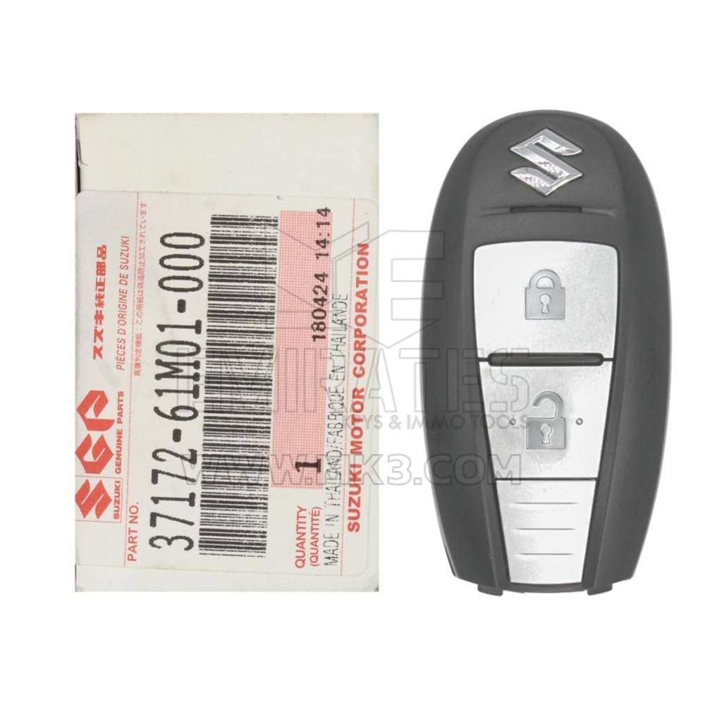 New Brand Suzuki SR4 2014 Genuine Smart Remote Key 2 Buttons 433MHz Hitag 3 Transponder 37172-61M01 | Emirates Keys