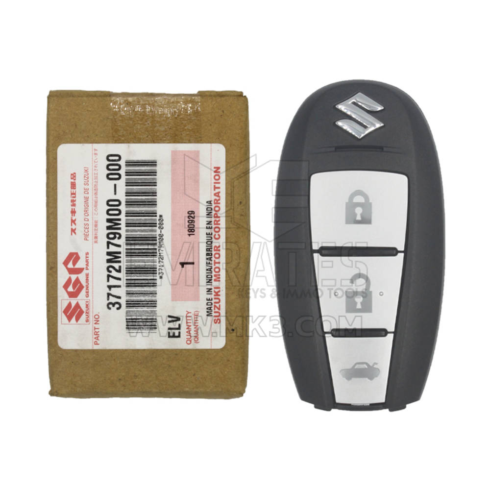 NEW Suzuki Ciaz 2015 Genuine Smart Remote Key 3 Buttons 433MHz / HITAG 3 Transponder / Part Number 37172M79M00000 37172M79M00-000 | Emirates Keys