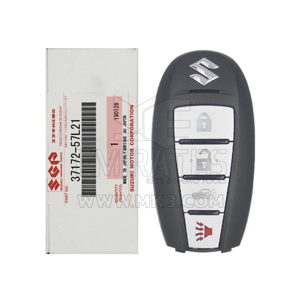 Suzuki Kizashi 2010 2012 Genuine Smart Remote Key 4 Buttons 315MHz Chip PCF 7952A Transponder / Part Number 37172-57L21 / FCC ID: KBRTS009